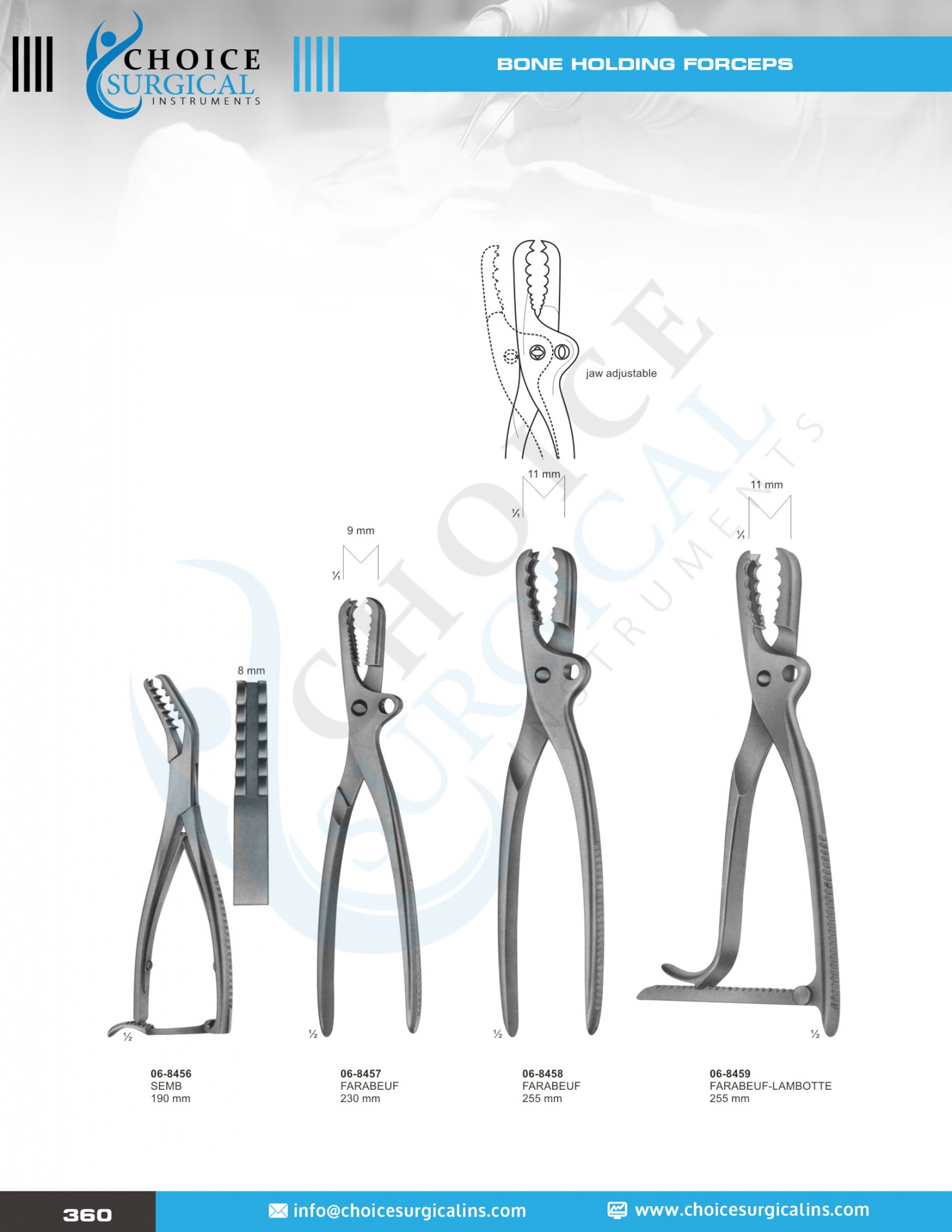 Mallets, Tampers, Chisels, Gauges, Bone Holding Forceps, Bone Rongeurs, Bone Cutting Forceps, Menisc